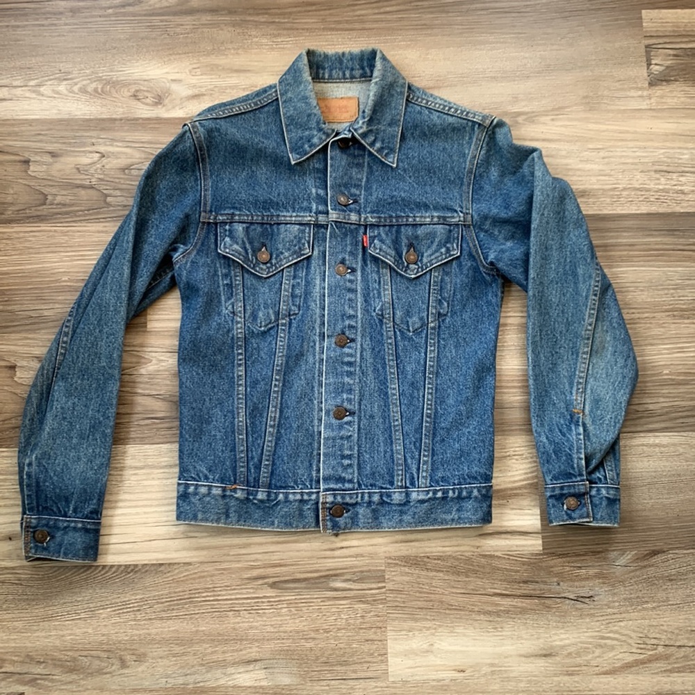 Vintage Levis Denim Jacket 1970s 70505 0217 Blue Jean Red Tag 34 Levi Strauss